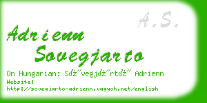 adrienn sovegjarto business card